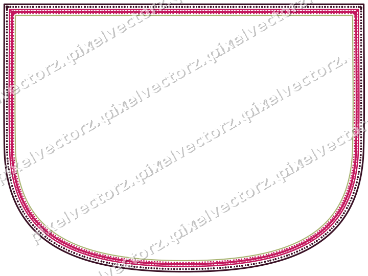 Dekorativer Zierrahmen in Limette und Rosa mit Wappen und Perlenreihe