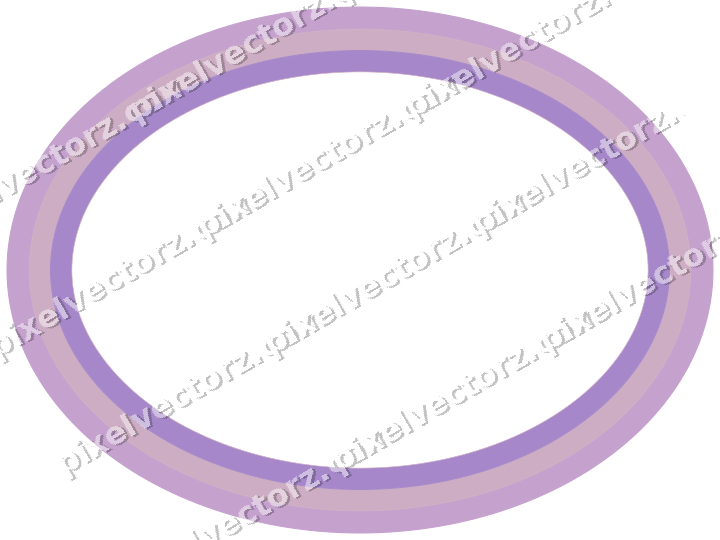 Dekorativer Zierrahmen in Violett und Blau mit Oval und Volles Band