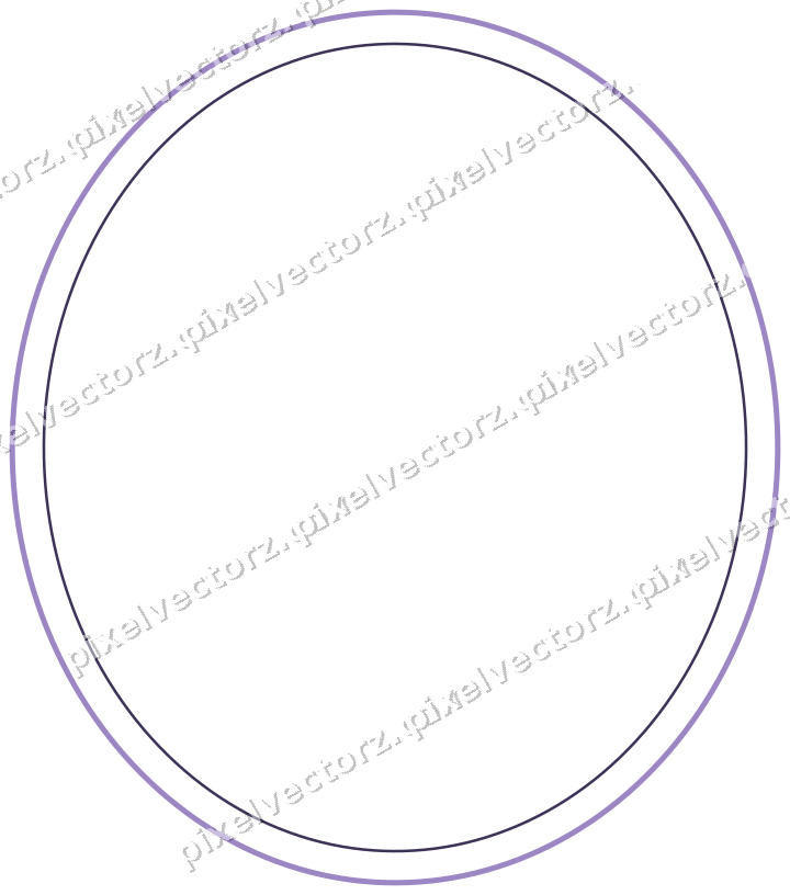 Dekorativer Zierrahmen in Bernstein und Violett mit Oval