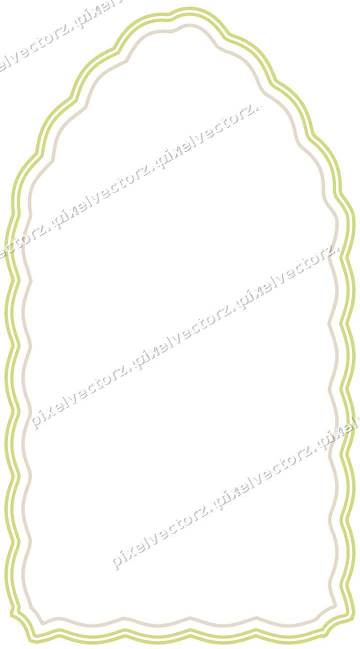 Dekorativer Zierrahmen in Limette und Gelb mit Tafel und Spitzbogen