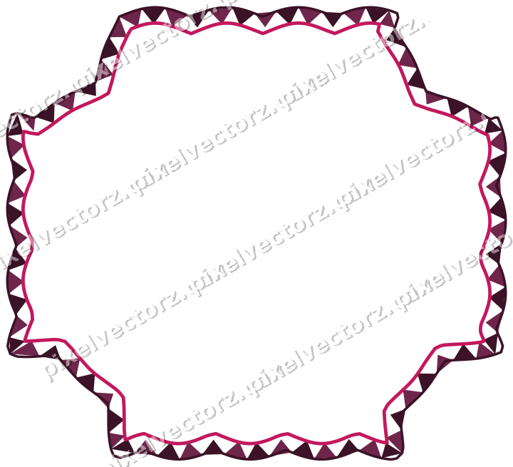 Dekorativer Zierrahmen in Limette und Rosa mit Tafel und Lappenrand