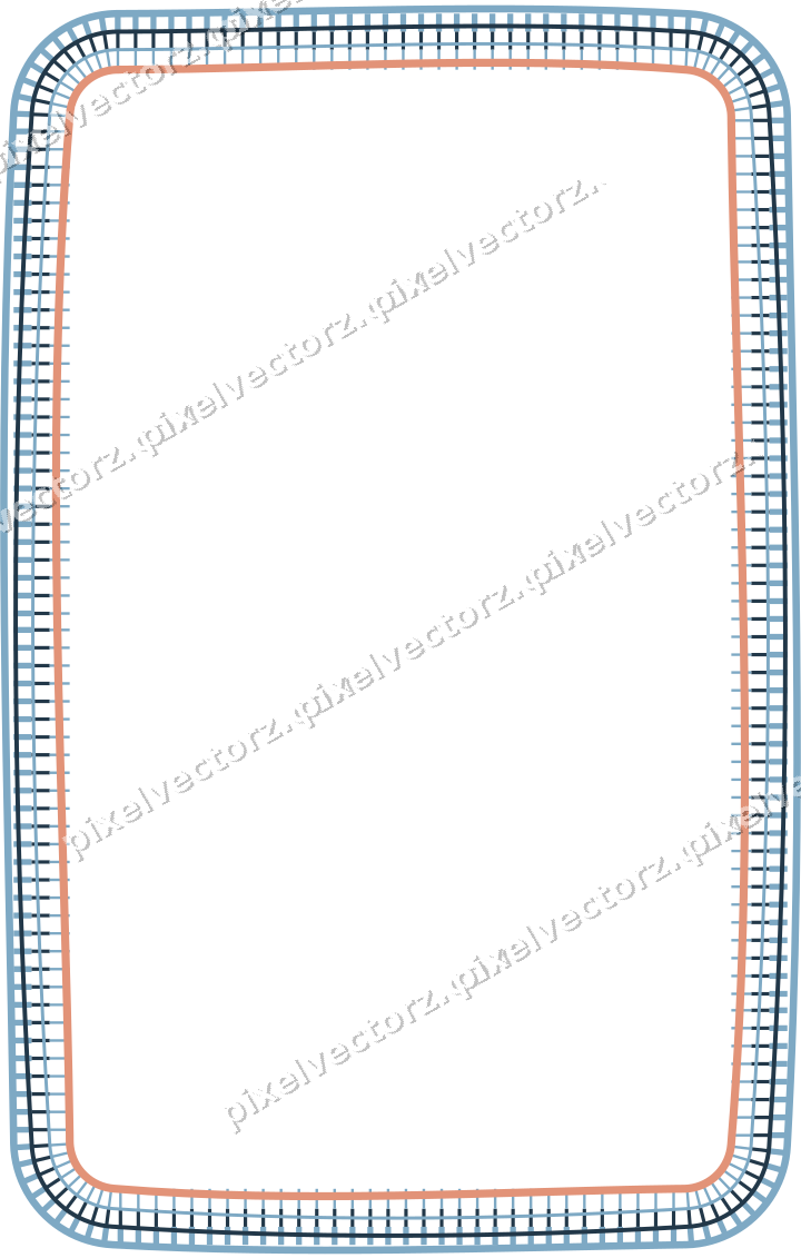 Dekorativer Zierrahmen in Orange und Türkis mit Tafel und Schraffur