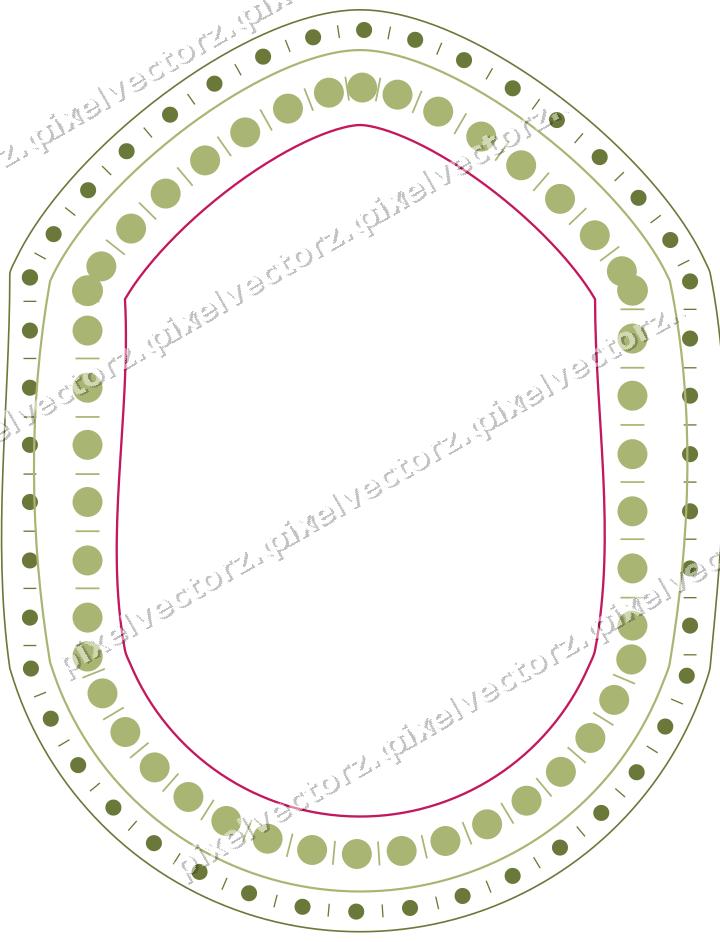 Dekorativer Zierrahmen in Limette und Rosa mit Tafel und Spitzbogen