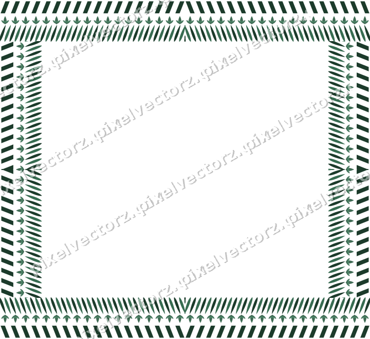 Dekorativer Bilderrahmen in Dunkelgrün und Orange mit Schrägband