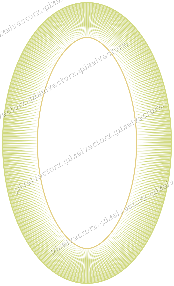 Dekorativer Zierrahmen in Limette und Gelb mit Oval und Zahnschnitt