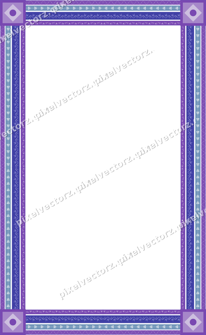 Dekorativer Bilderrahmen in Violett und Blau mit Arabeske