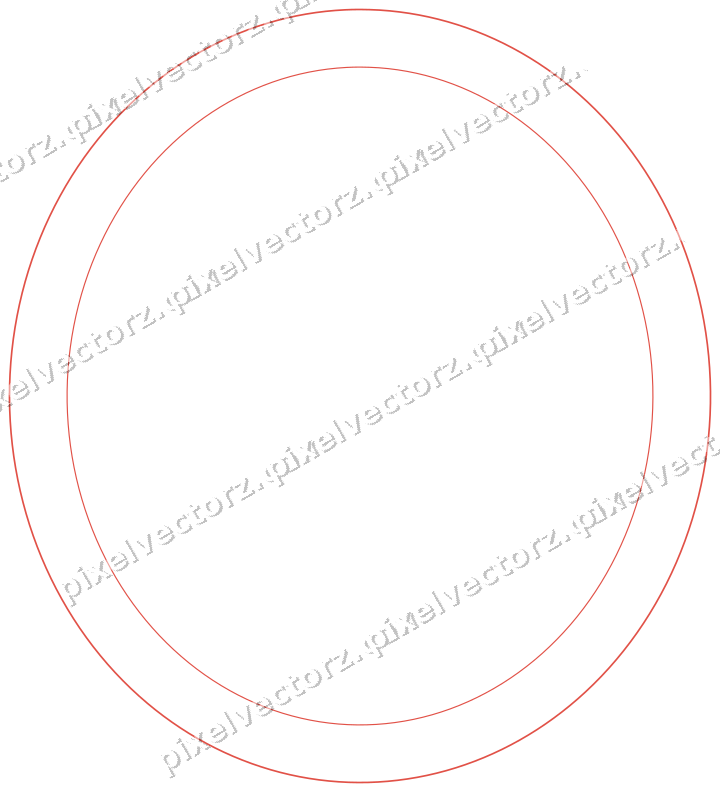 Dekorativer Zierrahmen in Rot und Orange mit Oval