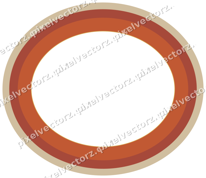 Dekorativer Zierrahmen in Orange und Bernstein mit Oval