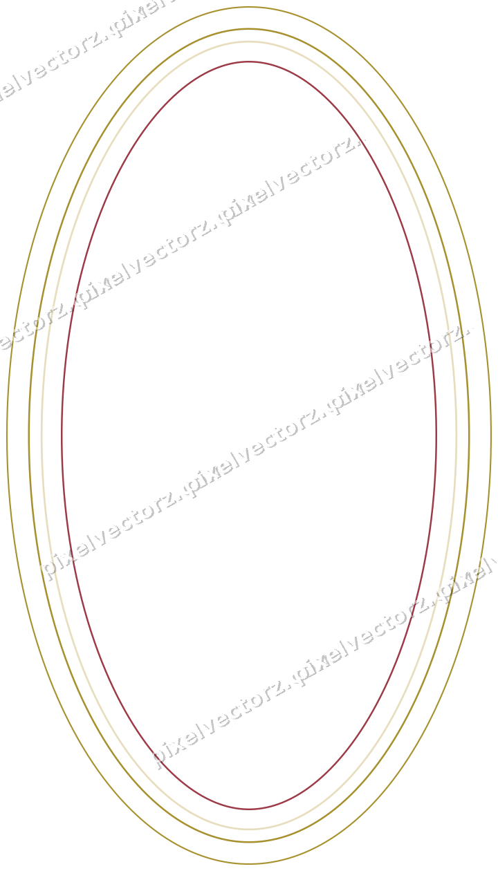 Dekorativer Zierrahmen in Dunkelrosa und Rot mit Oval