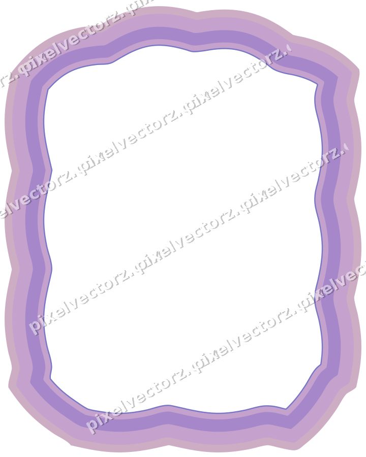 Dekorativer Zierrahmen in Violett und Blau mit Tafel und Rundbogen