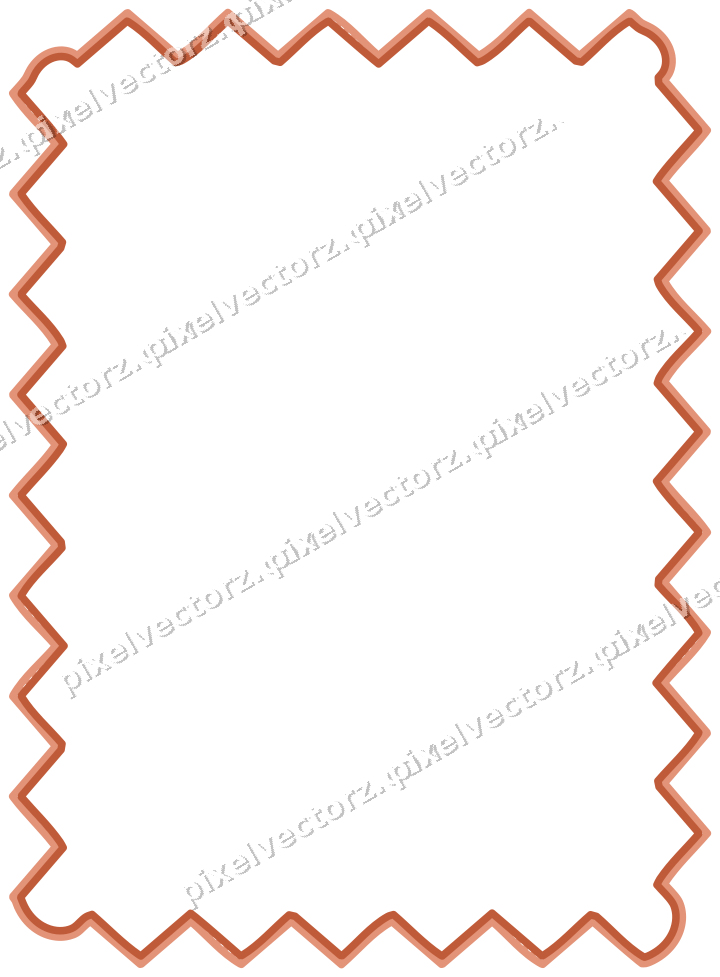Dekorativer Zierrahmen in Orange und Türkis mit Tafel und Zackenrand