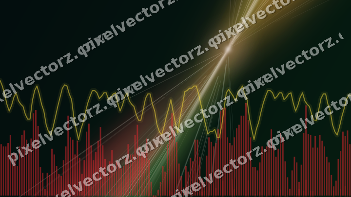 Leuchtender Neon Diagramm Hintergrund in Rot und Orange