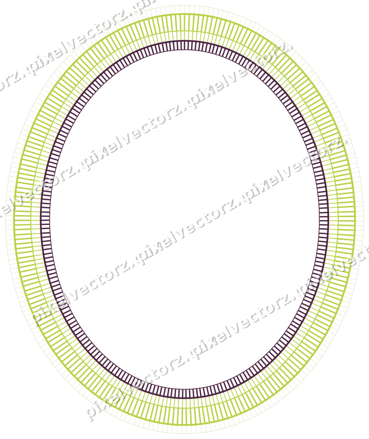 Dekorativer Zierrahmen in Dunkelmagenta und Limette mit Oval