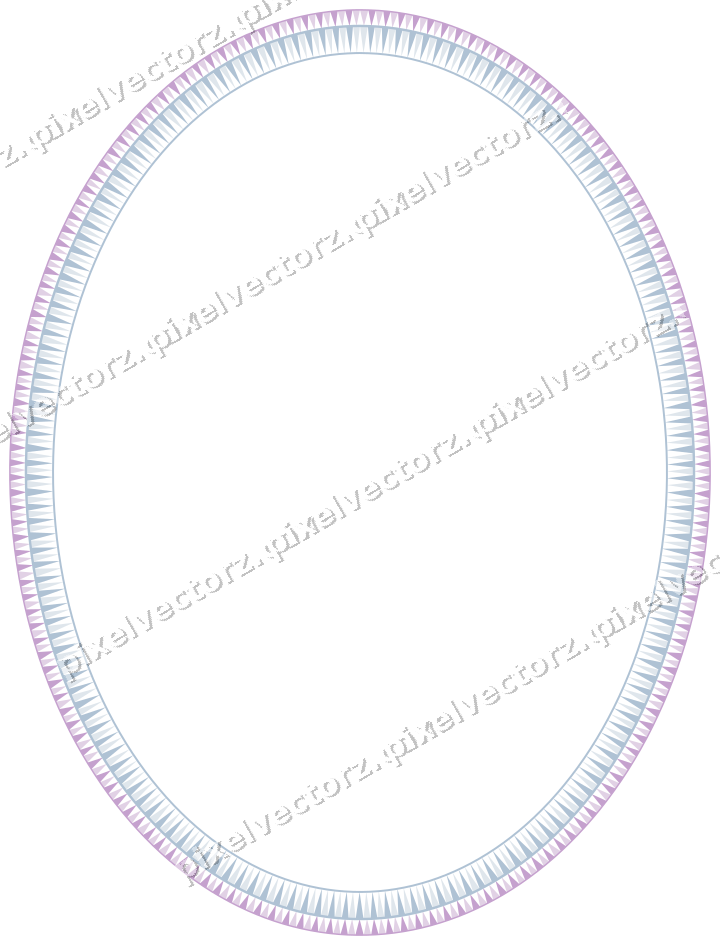 Dekorativer Zierrahmen in Violett und Blau mit Oval und Zahnschnitt