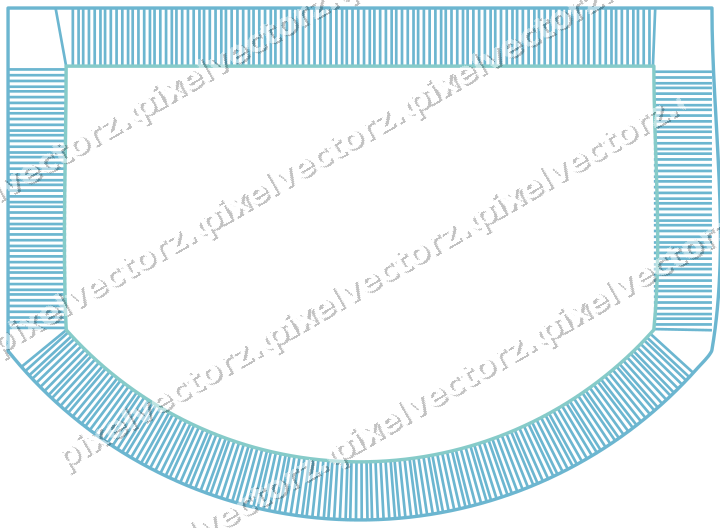 Dekorativer Zierrahmen in Blau und Türkis mit Tafel und Schraffur