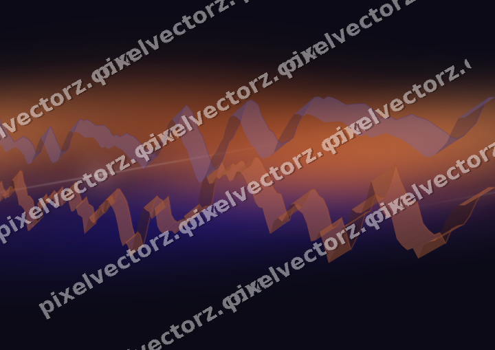 Nahtloser Neon Diagramm Hintergrund in Orange und Blau