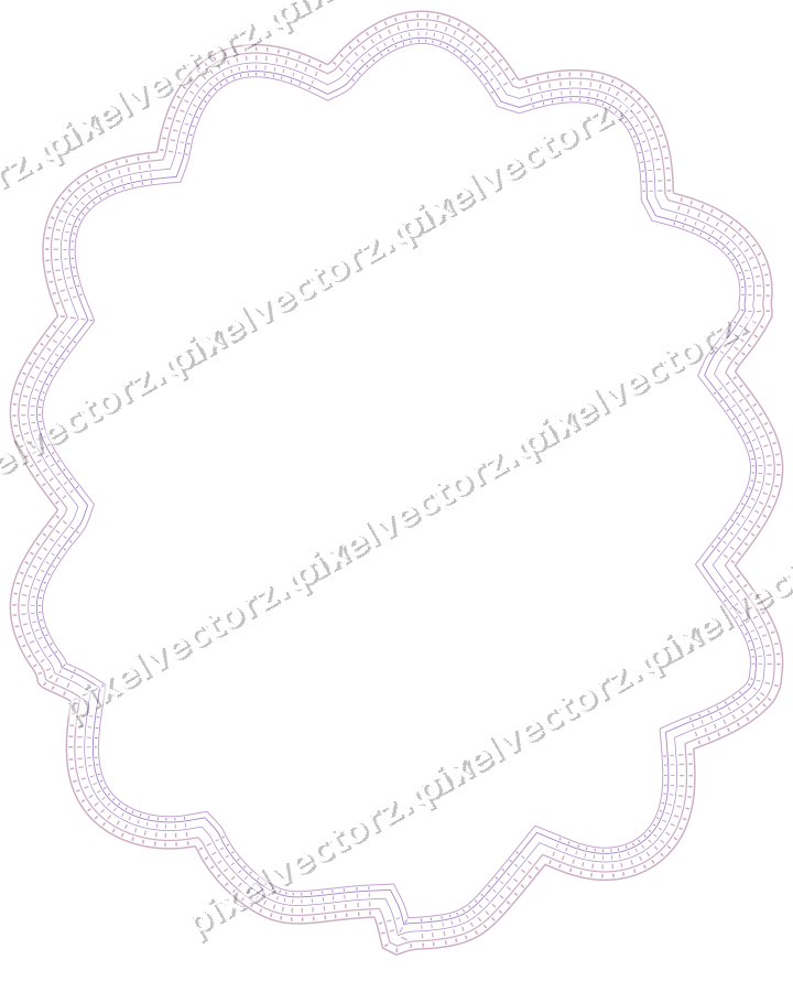 Dekorativer Zierrahmen in Violett und Blau mit Tafel und Rundbogen