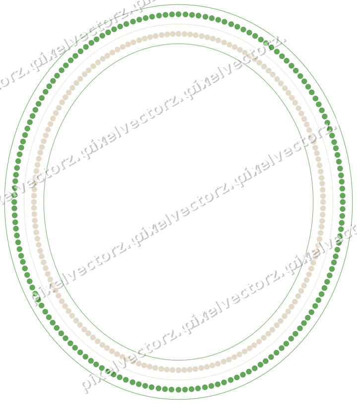 Dekorativer Zierrahmen in Limette und Gelb mit Oval und Punktreihe
