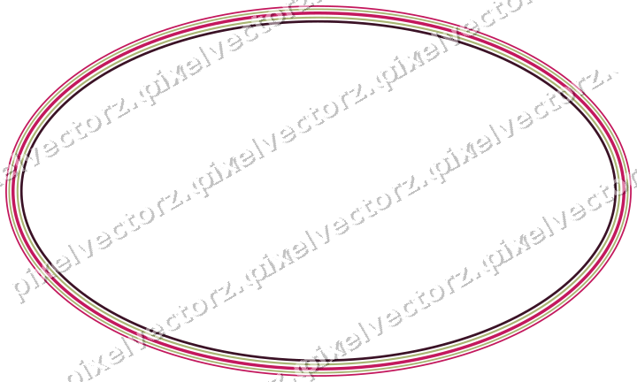 Dekorativer Zierrahmen in Limette und Rosa mit Oval
