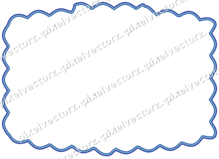 Dekorativer Zierrahmen in Blau und Türkis mit Tafel