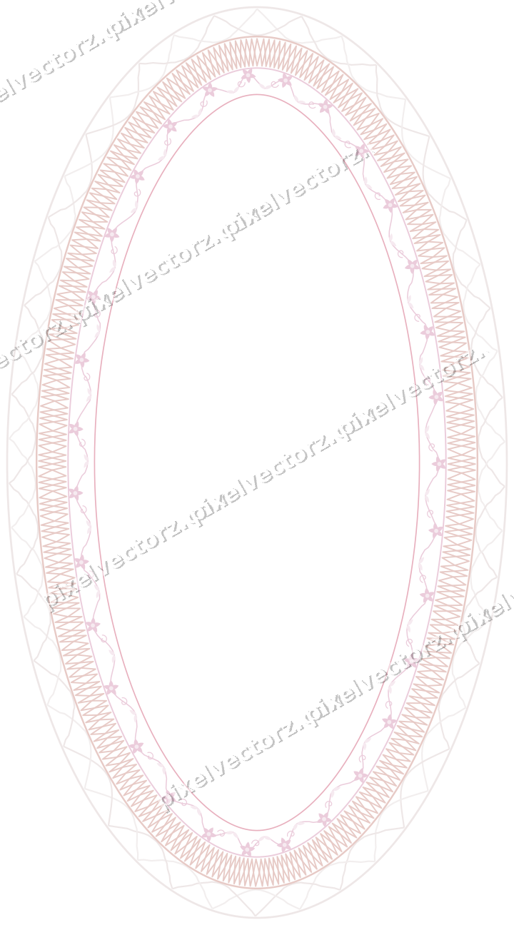 Dekorativer Zierrahmen in Blassrosa und Blassrot mit Oval