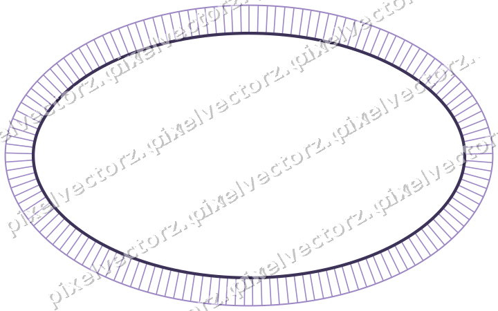 Dekorativer Zierrahmen in Bernstein und Violett mit Oval und Schraffur