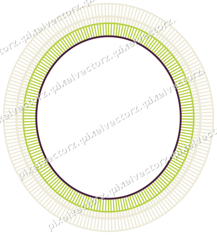 Dekorativer Zierrahmen in Dunkelmagenta und Limette mit Oval