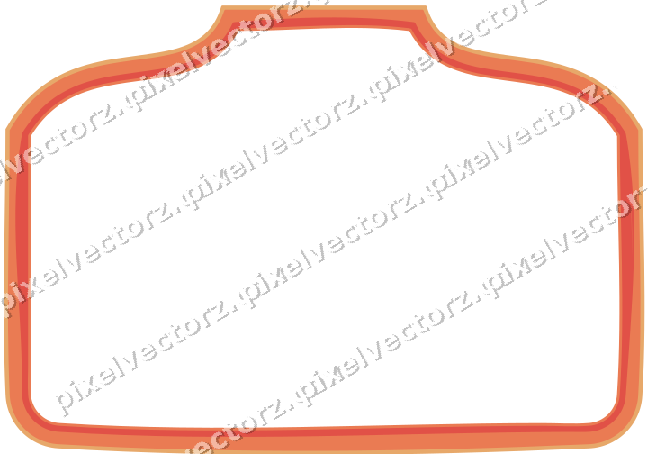 Dekorativer Zierrahmen in Rot und Orange mit Tafel
