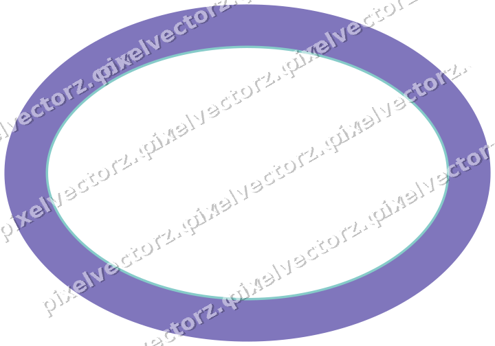 Dekorativer Zierrahmen in Blau und Türkis mit Oval und Volles Band