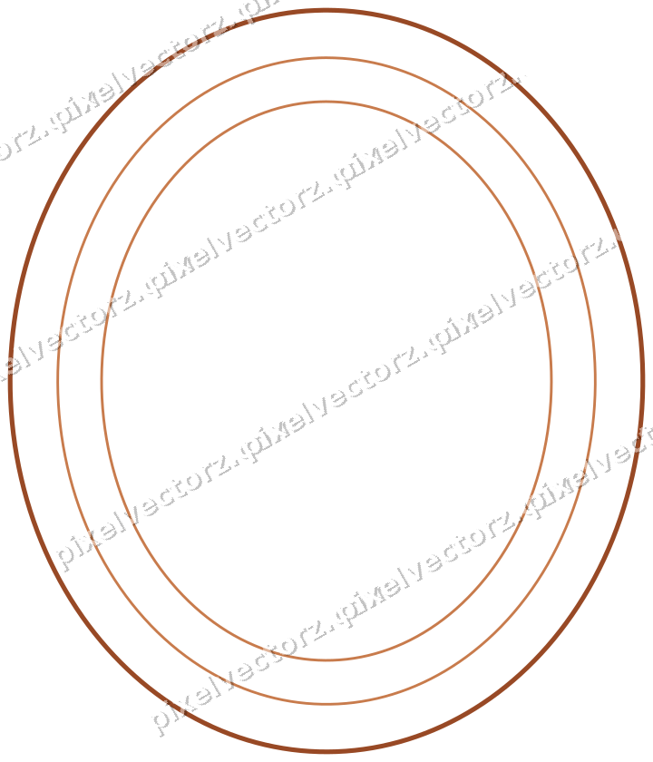 Dekorativer Zierrahmen in Orange und Blau mit Oval