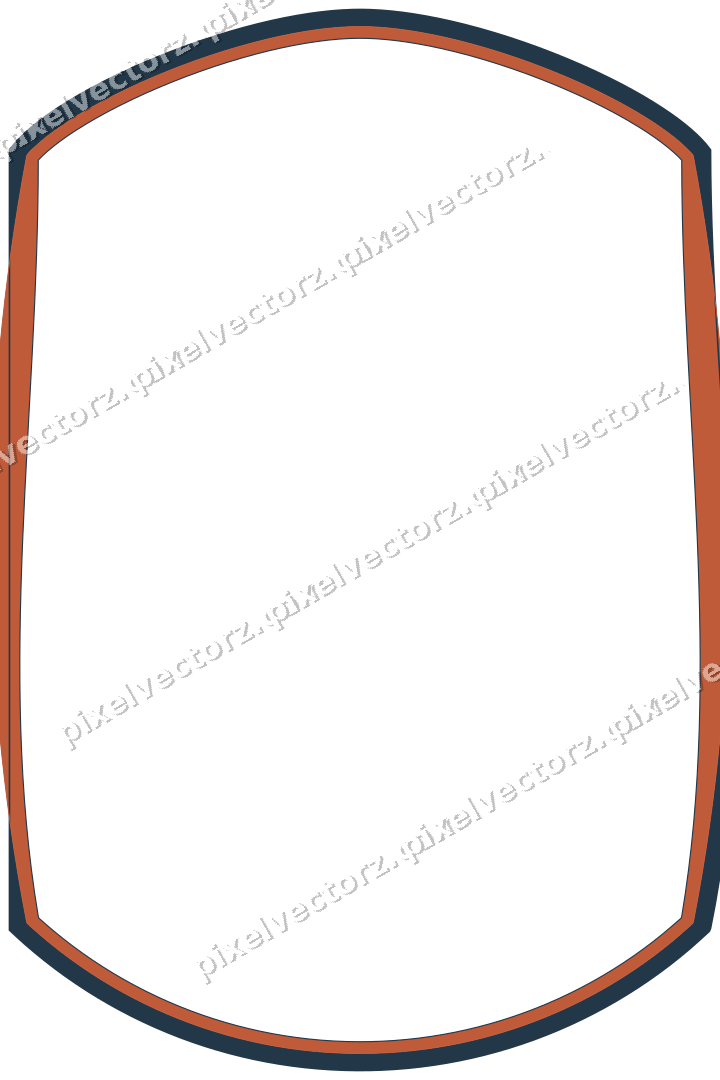 Dekorativer Zierrahmen in Orange und Türkis mit Tafel und Spitzbogen