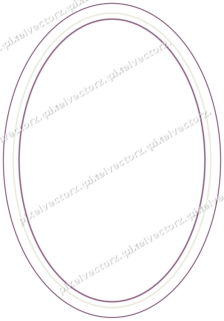 Dekorativer Zierrahmen in Dunkelmagenta und Limette mit Oval