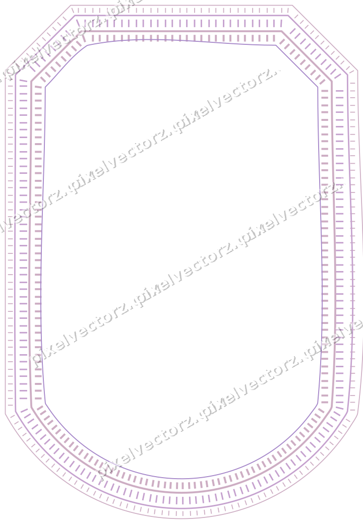 Dekorativer Zierrahmen in Violett und Blau mit Tafel und Strichelung
