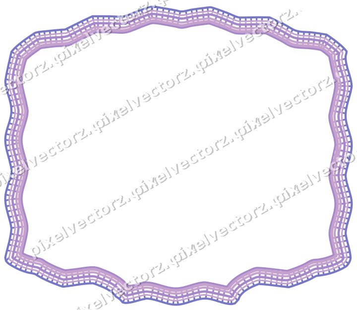 Dekorativer Zierrahmen in Violett und Blau mit Tafel und Spitzbogen
