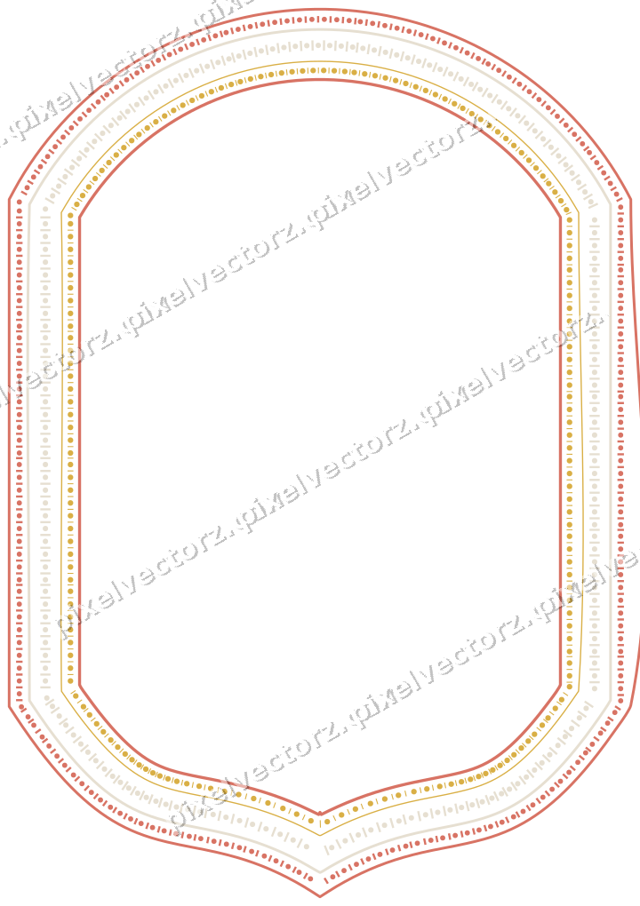 Dekorativer Zierrahmen in Bernstein und Grün mit Tafel und Rundbogen