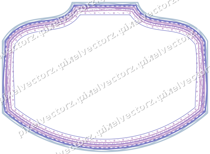 Dekorativer Zierrahmen in Violett und Blau mit Tafel