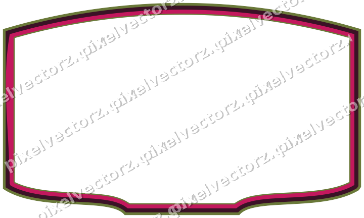 Dekorativer Zierrahmen in Limette und Rosa mit Tafel und Rundbogen