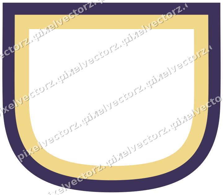 Dekorativer Zierrahmen in Bernstein und Violett mit Wappen