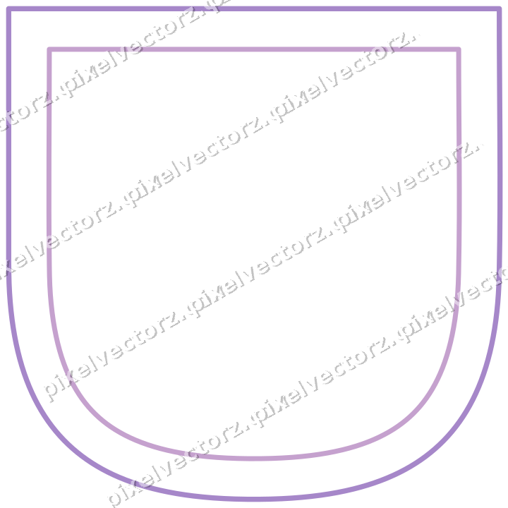 Dekorativer Zierrahmen in Violett und Blau mit Wappen