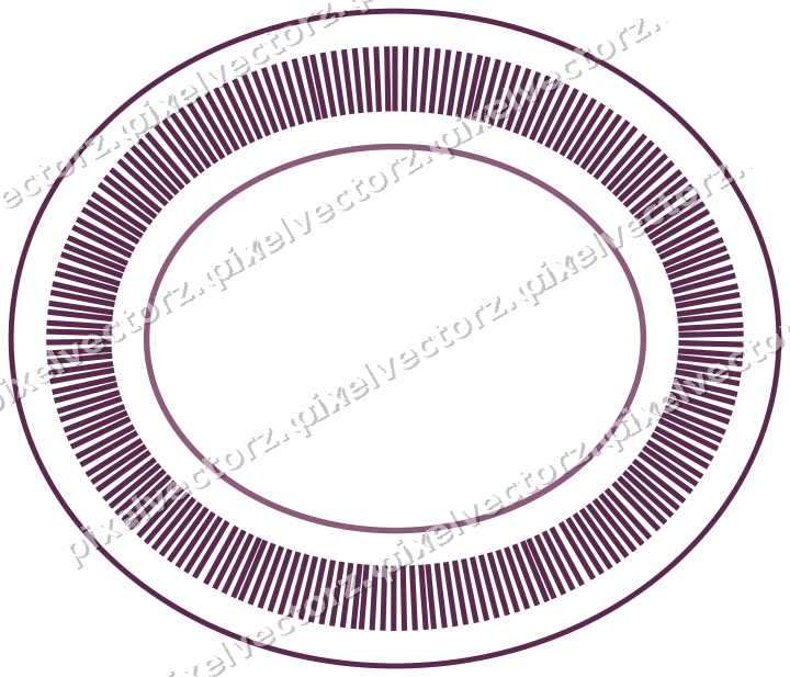 Dekorativer Zierrahmen in Dunkelmagenta und Limette mit Oval