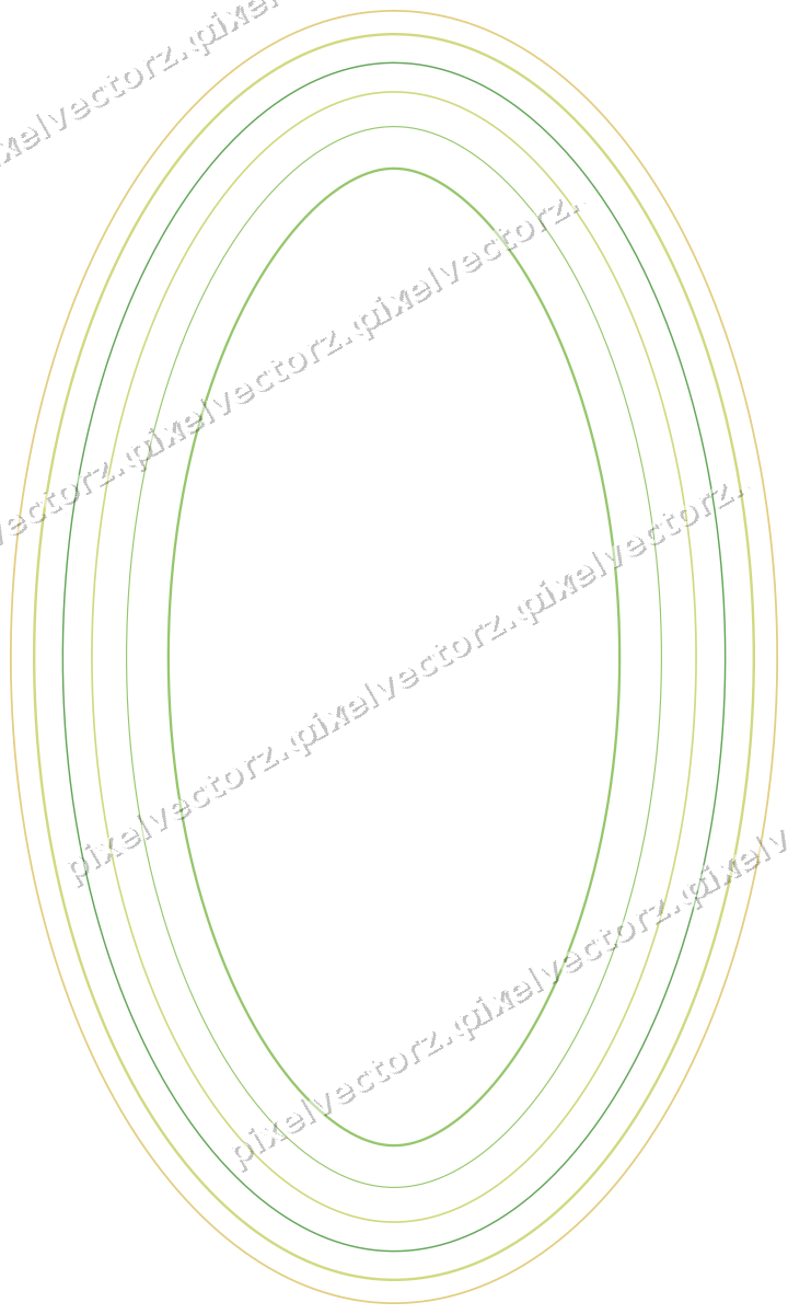 Dekorativer Zierrahmen in Limette und Gelb mit Oval