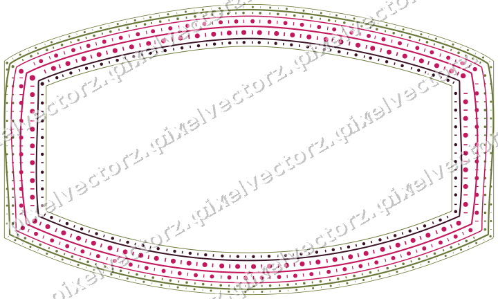 Dekorativer Zierrahmen in Limette und Rosa mit Tafel und Spitzbogen