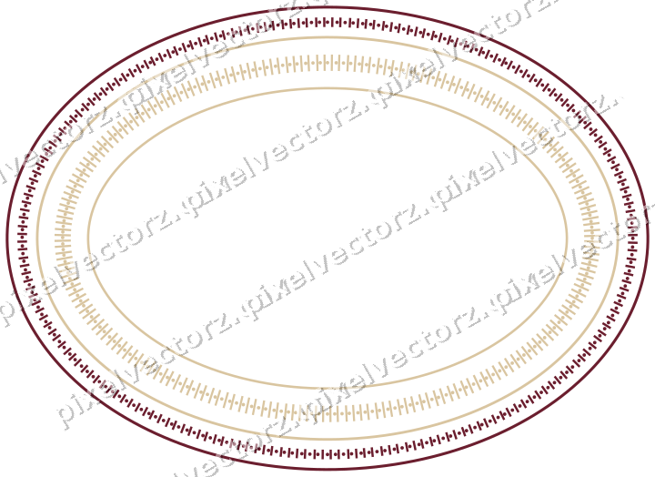 Dekorativer Zierrahmen in Dunkelrosa und Rot mit Oval und Perlenreihe