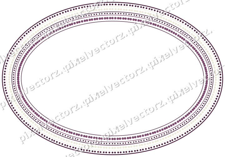 Dekorativer Zierrahmen in Dunkelmagenta und Limette mit Oval