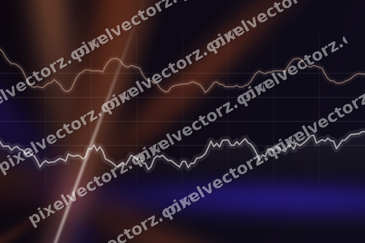 Leuchtender Neon Diagramm Hintergrund in Orange und Blau