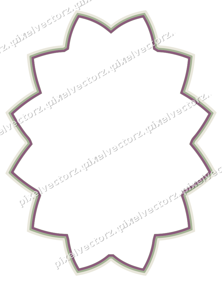 Dekorativer Zierrahmen in Dunkelmagenta und Limette mit Oval