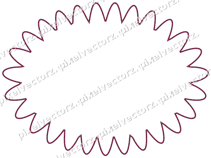 Dekorativer Zierrahmen in Limette und Rosa mit Oval und Lappenrand