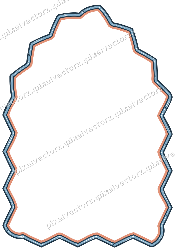 Dekorativer Zierrahmen in Orange und Türkis mit Tafel und Spitzbogen