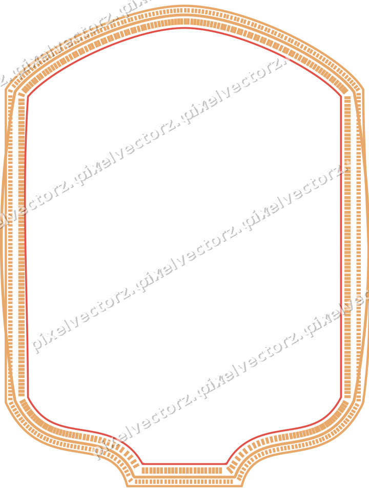 Dekorativer Zierrahmen in Rot und Orange mit Tafel und Spitzbogen