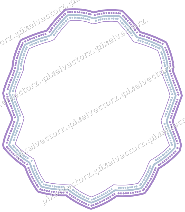 Dekorativer Zierrahmen in Violett und Blau mit Tafel und Spitzbogen